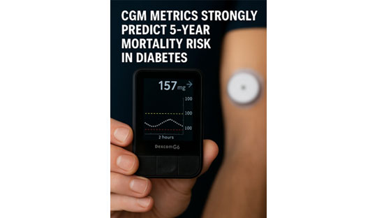CGM Metrics Forecast 5-Year Mortality Risk in Diabetes Patients