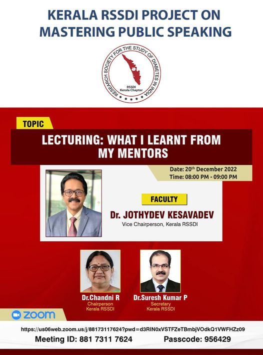 Kerala RSSDI Project on Mastering Public Speaking
