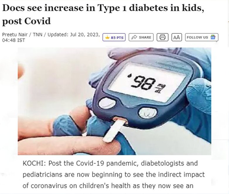  Times of India article quoted Dr.Jothydev Kesavadev 