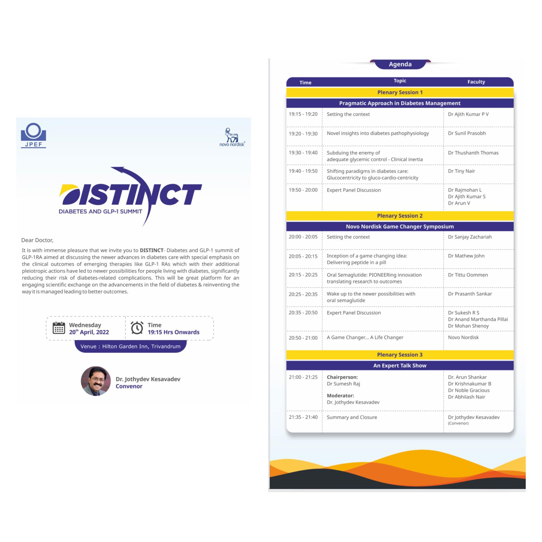 April 20, 2022: JPEF Mini CME - ‘Distinct’ Diabetes and GLP 1 summit (Rybelsus Launch)