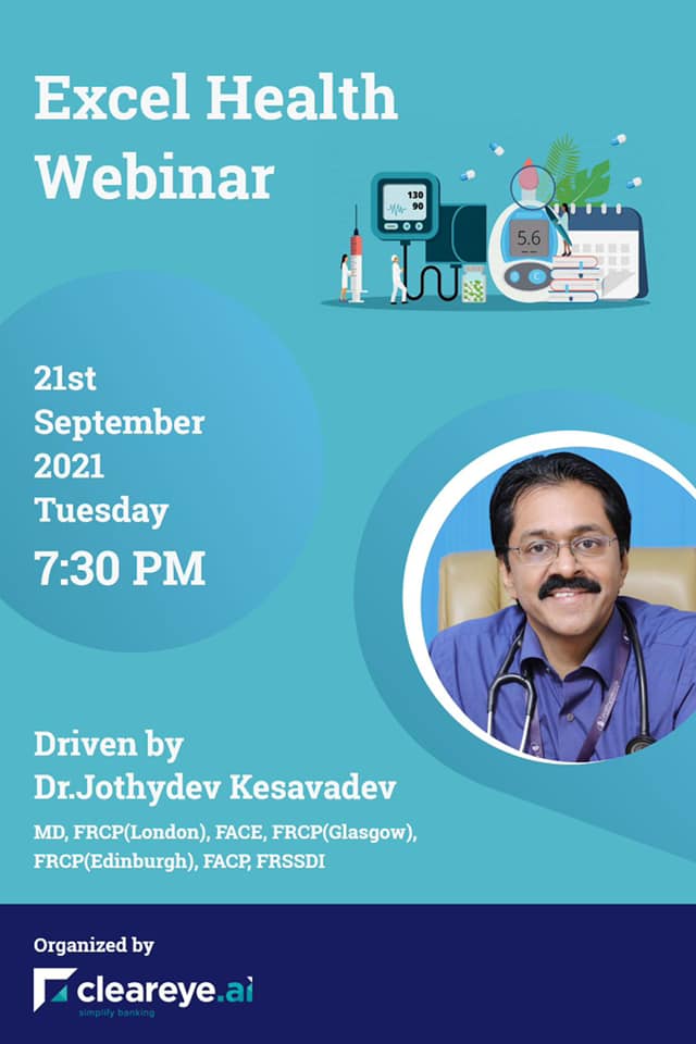 Dr. Jothydev Kesavadev at the national webinar