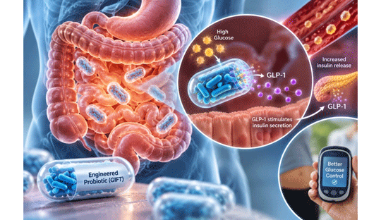 A “Smart” Probiotic That Releases GLP-1 When Blood Glucose Rises